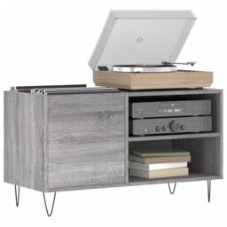 Berkfield Home Record Cabinet Grey Sonoma 85x38x48 cm Engineered Wood - Size: 85 x 38 x 48 cm - thumbnail 3