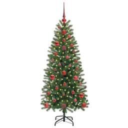 Berkfield Home Artificial Christmas Tree with 150 LEDs Green 120 cm PE & PVC - thumbnail 3