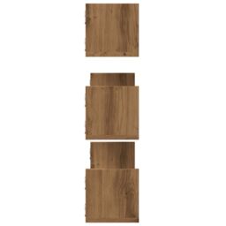 Berkfield Home Wall Shelves 3 pcs Artisian Oak 80x18x18 cm Engineered Wood in Brown - Size: 80 x 18 x 18 cm - thumbnail 5