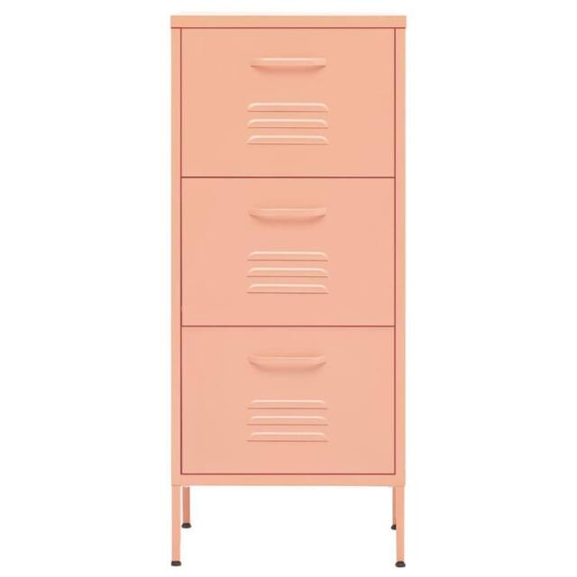 Berkfield Home Storage Cabinet Pink 42.5x35x101.5 cm Steel - image 1