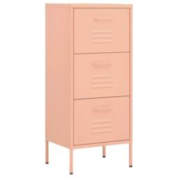 Berkfield Home Storage Cabinet Pink 42.5x35x101.5 cm Steel - thumbnail 3