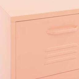 Berkfield Home Storage Cabinet Pink 42.5x35x101.5 cm Steel - thumbnail 8
