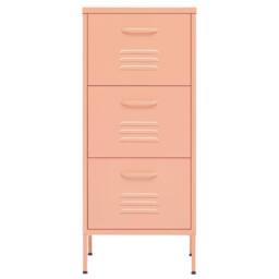 Berkfield Home Storage Cabinet Pink 42.5x35x101.5 cm Steel - thumbnail 1