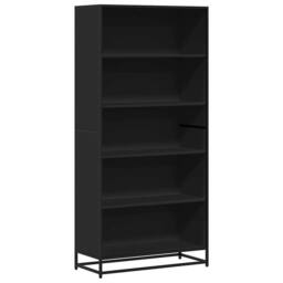 Berkfield Home Bookcase Black 80.5x35x170.5 cm Engineered Wood - thumbnail 1