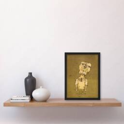 Artery8 Paul Klee Framed Wall Art Ghost of a Genius Abstract Self Portrait in Green - Size: A4 - thumbnail 2