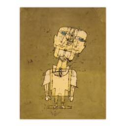 Artery8 Paul Klee Framed Wall Art Ghost of a Genius Abstract Self Portrait in Green - Size: A4 - thumbnail 3