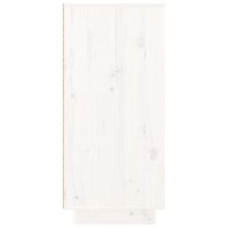 Berkfield Home Sideboard White 110x34x75 cm Solid Wood Pine - Size: 110 x 34 x 75 cm - thumbnail 5