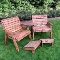 Charles Taylor Trading Grand Twin Set Angled With Footstools in Brown - image 1