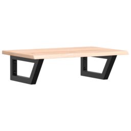 Berkfield Home Basin Shelf Wall Mounted¬†Steel and¬†Solid Wood Oak in Brown - thumbnail 2
