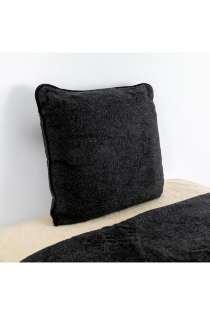 Native Natural Merino Wool Pillow - Black - Size: 80 cm x 80 cm - image 1