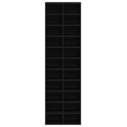 Berkfield Home Shoe Cabinet Black Oak 54x34x183 cm Engineered Wood - Size: 54 x 34 x 183 cm - thumbnail 5