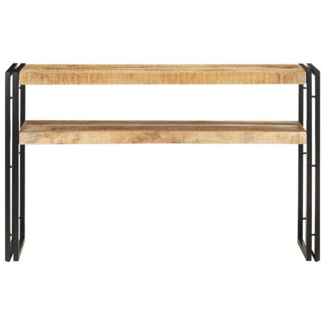 Berkfield Home Console Table 120x30x75 cm Rough Mango Wood in Brown - Size: 120 x 30 x 75 cm - image 1