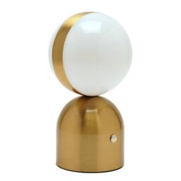 Hestia Bronze Glass Ball USB LED Touch Table Lamp - thumbnail 1