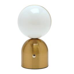 Hestia Bronze Glass Ball USB LED Touch Table Lamp - thumbnail 2