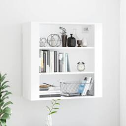 Berkfield Home Wall Cabinet White 80x33x80 cm Engineered Wood - Size: 80 x 33 x 80 cm - thumbnail 2