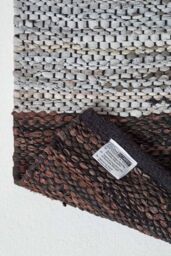 Homescapes Real Leather Handwoven Cutshuttle Rug - Size: 120 cm x 180 cm - thumbnail 5