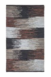 Homescapes Real Leather Handwoven Cutshuttle Rug - Size: 120 cm x 180 cm - thumbnail 2