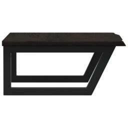 Berkfield Home Basin Shelf Wall Mounted Steel & Solid Wood Oak in Brown - thumbnail 5