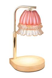H&O Direct Height Adjustable Dimming Candle Warmer Lamp in Pink - thumbnail 5
