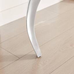 FurnitureboxUK Skye White Marble Glass & Metal Console Table - thumbnail 6