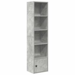 Berkfield Home Bookcase Concrete Grey 31x24x127 cm Engineered Wood - Size: 31 x 24 x 127 cm - thumbnail 1