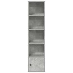 Berkfield Home Bookcase Concrete Grey 31x24x127 cm Engineered Wood - Size: 31 x 24 x 127 cm - thumbnail 4