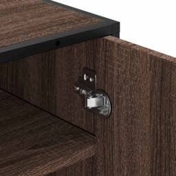 Berkfield Home Shoe Rack Brown Oak 48x38x97.5 cm Engineered Wood - thumbnail 9