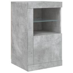 Berkfield Home Sideboard with LED Lights Concrete Grey 163x37x67 cm - Size: 163 x 37 x 67 cm - thumbnail 9