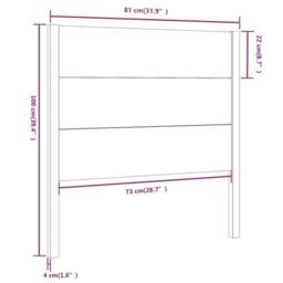 Berkfield Home Headboard 81x4x100 cm Solid Wood Pine in Light Oak - Size: 81 x 4 x 100 cm - thumbnail 6