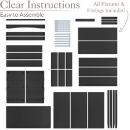 Christow Black Chest of Drawers Modern 3 Drawer Bedroom Storage Unit Furniture Cabinet - thumbnail 6