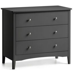 Christow Black Chest of Drawers Modern 3 Drawer Bedroom Storage Unit Furniture Cabinet - thumbnail 2