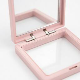 KDMD Large Pink 3D Floating Frame Display for Jewelry & Collectibles in Light Pink - thumbnail 2