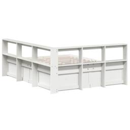 Berkfield Home Bookcase Bed without Mattress White 140x200cm Solid Wood Pine - Size: 140x200 cm - thumbnail 7