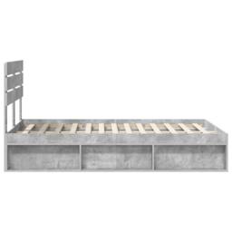 Berkfield Home Bed Frame with Headboard Concerte 120 x 200 cm Solid Pine Wood in Grey - thumbnail 8