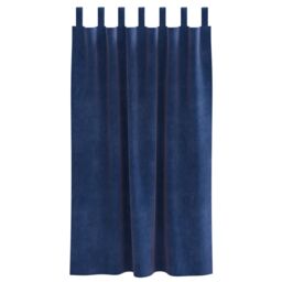 Berkfield Home Blackout Curtains with Hanging Loops 2 pcs Dark Blue Velvet in Navy - thumbnail 4