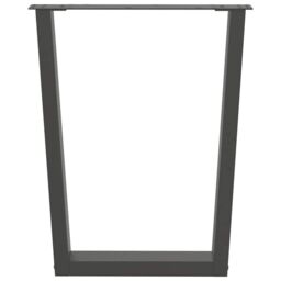 Berkfield Home Dining Table Legs V-Shape 2 pcs Anthracite 60x(72-73.3) cm Steel in Black - thumbnail 3