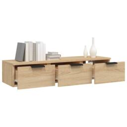 Berkfield Home Wall Cabinet Sonoma Oak 102x30x20 cm Engineered Wood in Light Tan - Size: 102 x 30 x 20 cm - thumbnail 4