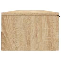 Berkfield Home Wall Cabinet Sonoma Oak 102x30x20 cm Engineered Wood in Light Tan - Size: 102 x 30 x 20 cm - thumbnail 7