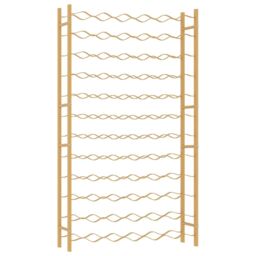 Berkfield Home Wine Rack for 72 Bottles Gold Metal - thumbnail 2