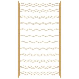 Berkfield Home Wine Rack for 72 Bottles Gold Metal - thumbnail 4