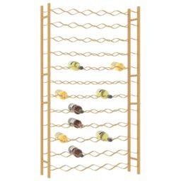 Berkfield Home Wine Rack for 72 Bottles Gold Metal - thumbnail 3