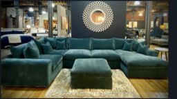 HOB Furniture Epping U Shape Modular Sofa in Blue - thumbnail 4