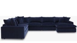 HOB Furniture Epping U Shape Modular Sofa in Blue - thumbnail 5