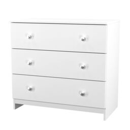 Ready Assembled 2 U Newlyn 3 Drawer Chest (Ready Assembled) in White - thumbnail 4