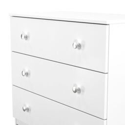 Ready Assembled 2 U Newlyn 3 Drawer Chest (Ready Assembled) in White - thumbnail 5
