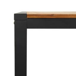 Berkfield Home Garden Table with U-shaped Legs 200x90x75 cm Solid Wood Acacia in Brown - Size: 200 x 90 x 75 cm - thumbnail 7