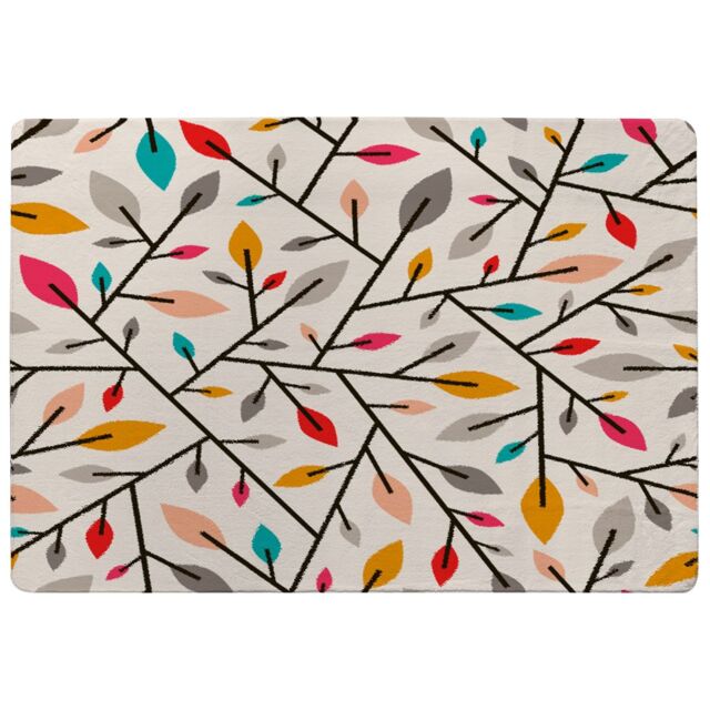 Benjamin Tate Design Autumn Leaves & Twigs Rug in Natural - Size: Large - image 1