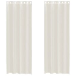 Berkfield Home Voile Curtains with Grommets 2 pcs Cream 140x300 cm - thumbnail 2