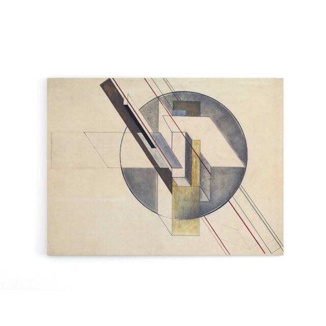 "Artery8 Gustav Klucis Construction Canvas Wall Art Print in Beige - Size: W24"" x H32""" - image 1
