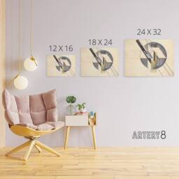 "Artery8 Gustav Klucis Construction Canvas Wall Art Print in Beige - Size: W24"" x H32""" - thumbnail 4